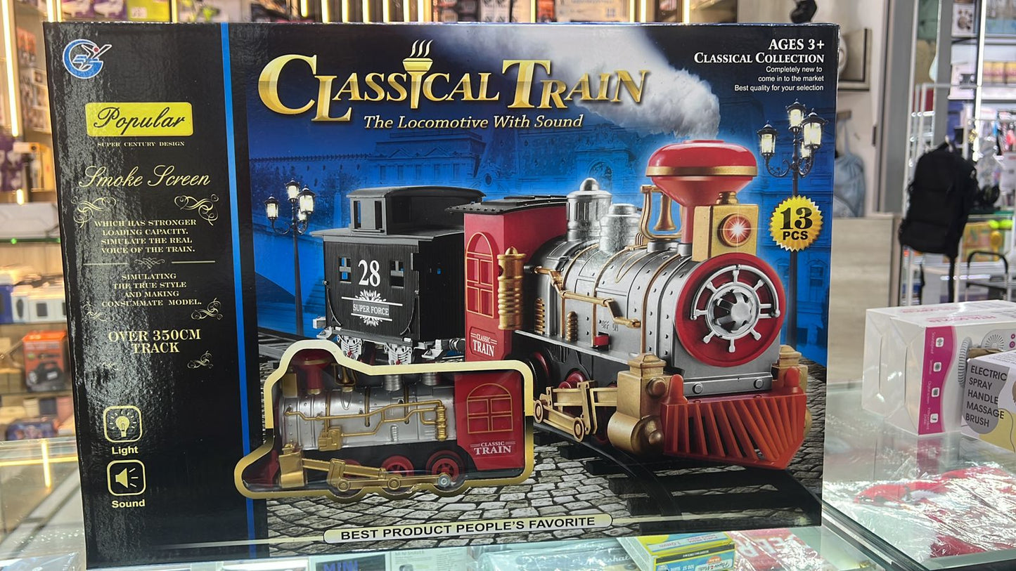 TREN CLASSIC CON LUCES HUMO, SONIDOS 13P